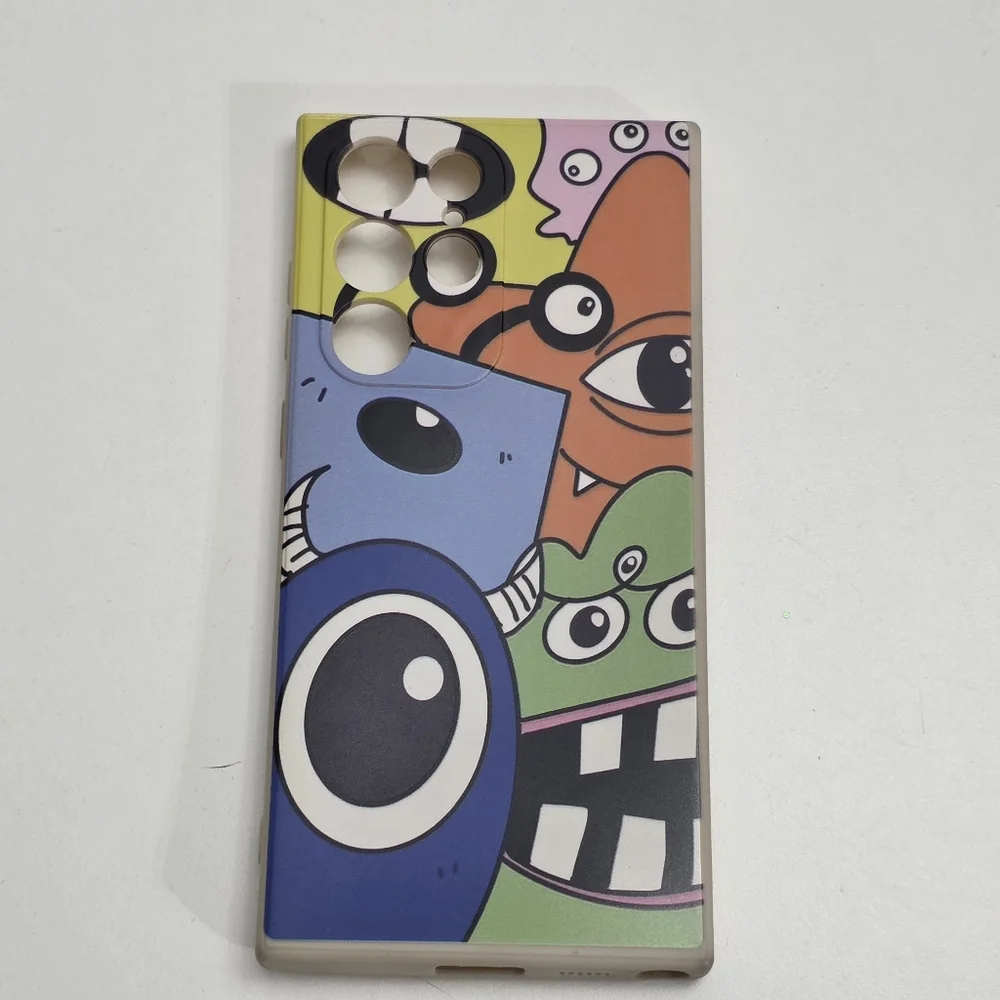 Samsung Galaxy S22 Ultra Colorful Cartoon Monster Soft Gel Phone Case NEW